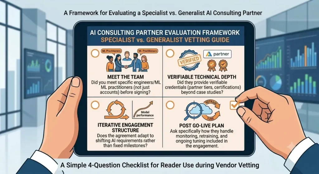 A Framework for Evaluating a Specialist vs. Generalist AI Consulting Partner