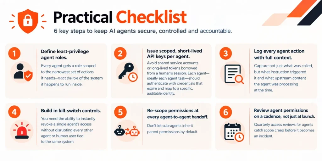A Practical Checklist for Securing AI Agent Identity