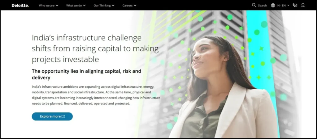 Deloitte official website homepage image