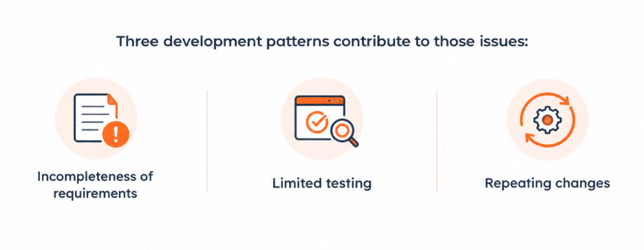image displaying vibe coded app development issues