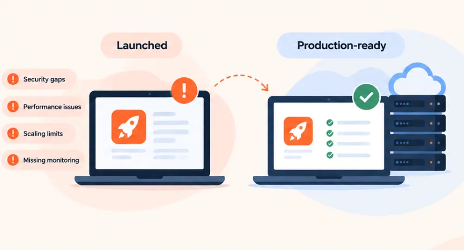 image showing launched vs production ready differences